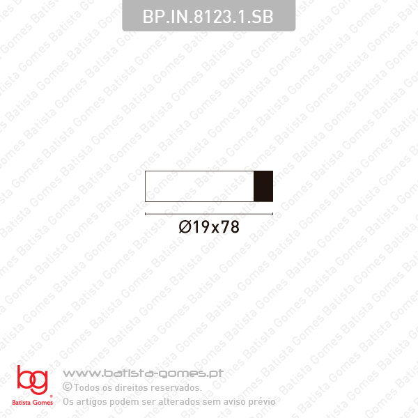 Batente limitador de abertura de porta - �19x78 - INOX 304